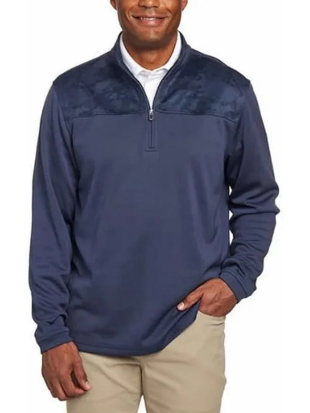 Pebble Beach Dry Luxe Performance Men’s Blue 1/4 Zip Pullover size M NWT